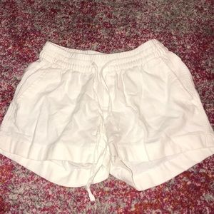 white beachy shorts